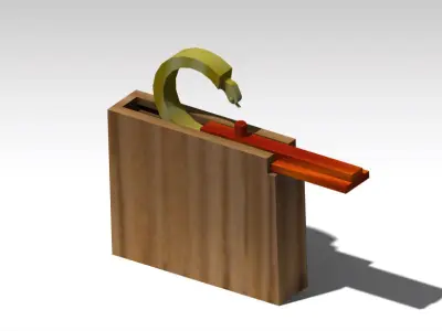 Snake wood toy Free 3D model