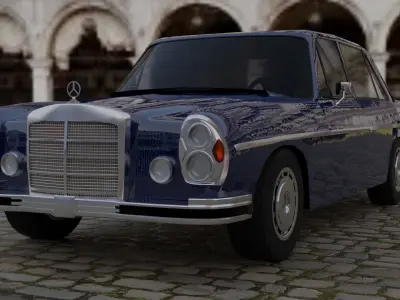 mercedes benz 300sel 63 1972 3D model Low-poly 3D model