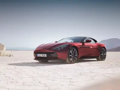 Luxury English sport car unbranded 3D model