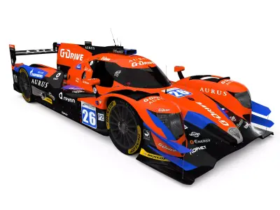 Oreca 07 G-Drive Racing Low-poly 3D model