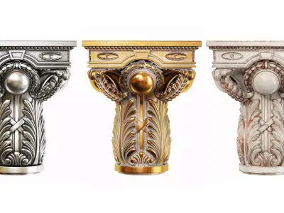 Classic capital 05 3D model