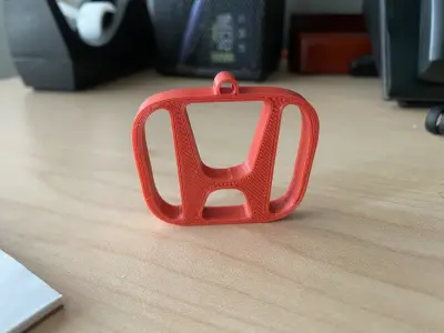 3D Printable Hondo Logo Keychain STL File Download 3D print model