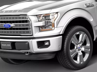 F-150 Crew Cab Limited 2016 3D model