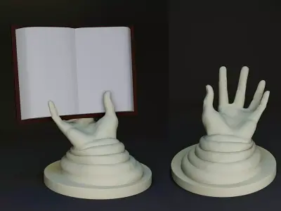 hand bookstand 3D print model