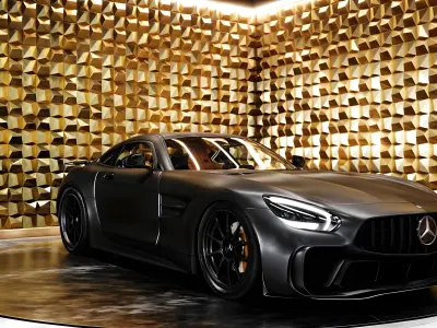 Mercedes Amg GT-R Low-poly 3D model