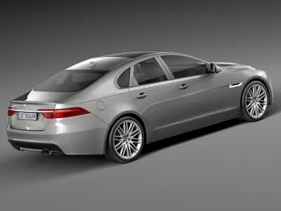 Jaguar XF 2016 bixenon 3D model