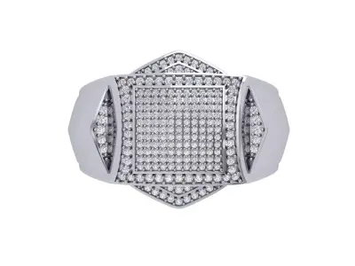 Man  Art -deco Ring 3D print model