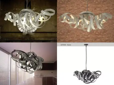 Montone Chandelier triangle 3D model