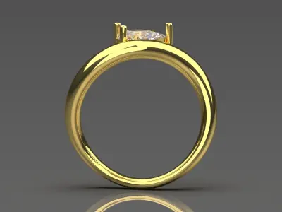 luxury diamond ring jr00126 3D print model