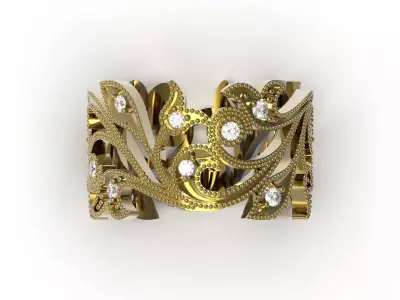 The eternity luxury cad 3d stl jewelry ring model rr0059 3D print model