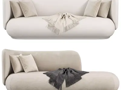  Rico Divan L Brushed 3D model