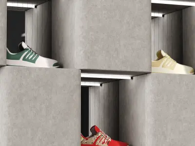 Sportswear shop Low-poly 3D model