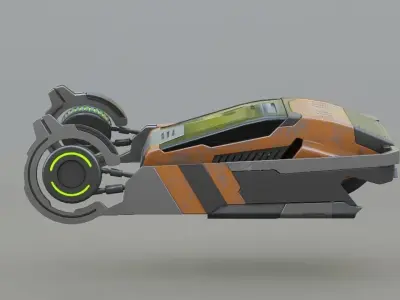 sci-fi vehicle 3D model