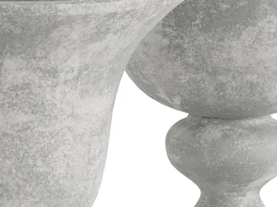 Zinc Pedestal Vase 3D model