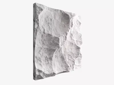 232-RockPanel piece of rock on wall 3D model