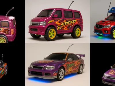 Controled Car bundle 13 pack 100 glb 3D model