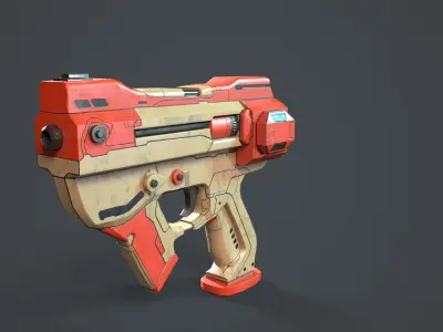 Whip Cream Gun Low-poly 3D model
