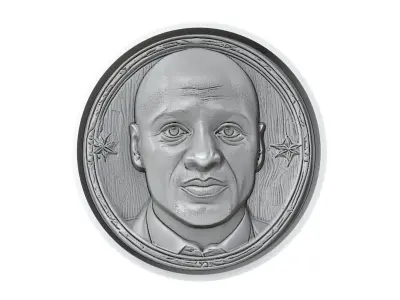 Patrick Vieira Footballer Medallion 3D print model