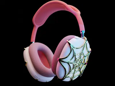 Golden Web Airpods Max Attachments 3D print model