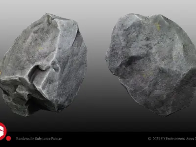 Realistic Rocks  Unreal Engine Asset Rocks  PBR Texture Low-poly 3D model