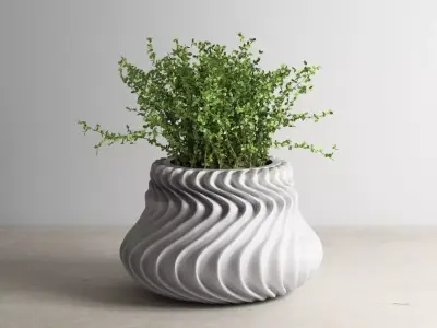 vase pot planter 3d print c01  3D print model purchase