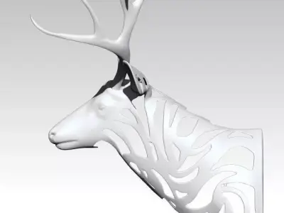 Deer Head Decoration Modern Art  3D print model