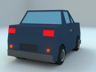 Low-Poly Car Rig Low-poly 3D model