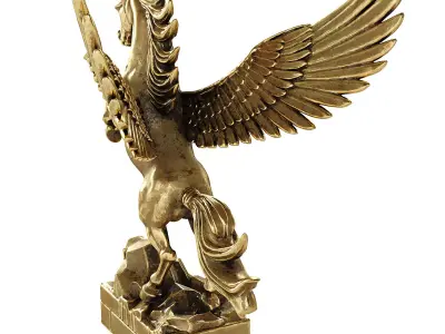 pegasus statue 2 3D model
