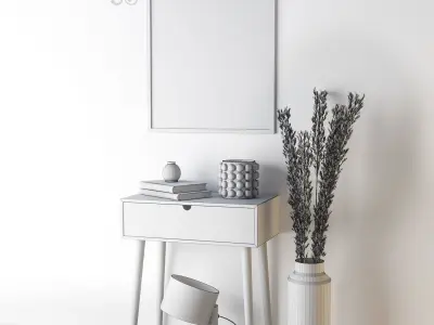 Decorative set vignette mockup 3D model