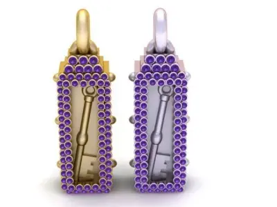 Key Cage Pendant  3D Printable Jewelry Model 3D print model