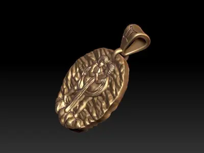 Horoscope Gemini pendant 3D print model