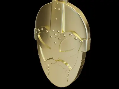 Viking Head Pendant Printable Model 3D print model