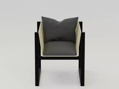 Modern Minimalist Armchair Low-poly 3D model