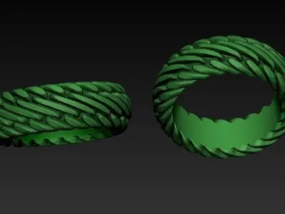 luxury CHAIN RING 3D print model