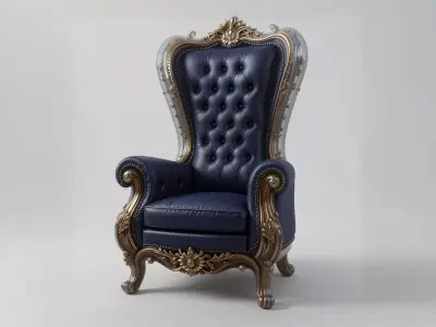 Luxury Living Room Chair 3D Model Realistic Furniture  3D model