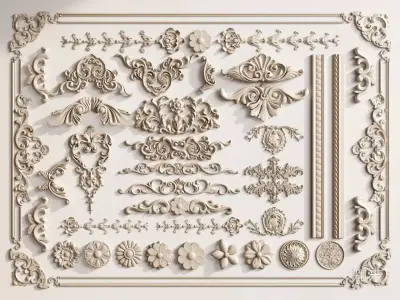 European Style Carving 24 3D model