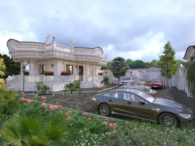 classic villa  3D model purchase