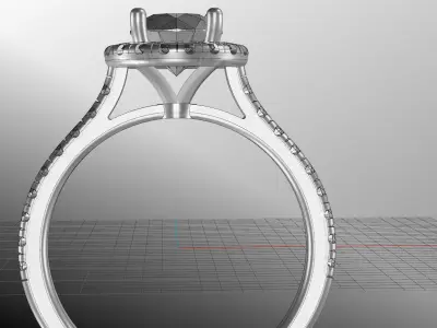 Engagement Diamond ring  3D print model