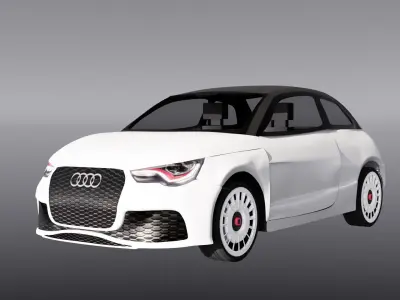 Audi A1 Quattro Low Poly Low-poly 3D model