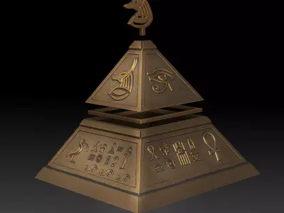 Beautiful Pyramid-Shaped Box 3D print model