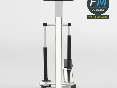 Gym equipment stepper glute machine 3D model