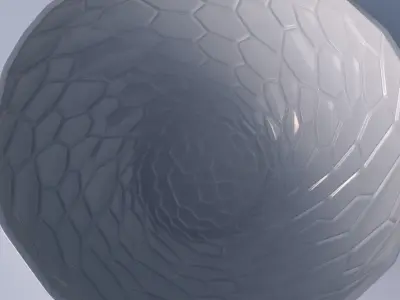 Bowl wide with organic cells 3D print model