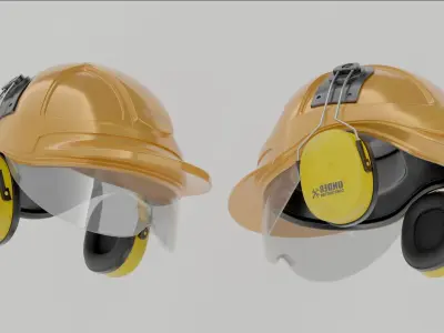 Work Helmet Low-poly 3D model
