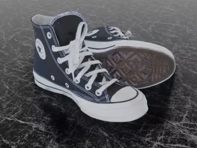 CONVERSE ALL STAR 3D SHOES Low-poly 3D model