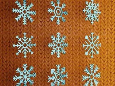 Christmas Snowflake Low-poly 3D model