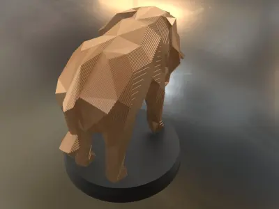 Parametric Elephant Low-poly 3D model