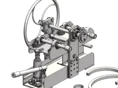 Manual Scroll Bending Machine for Decorative Metalwork 3D model