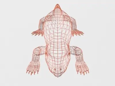 Gila Monster Low-poly 3D model