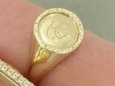 Ring suitable for laser engraving 3D print model