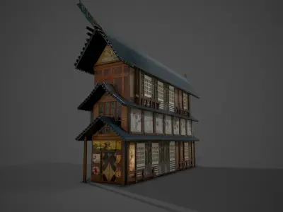 Temple japanese house 3D model